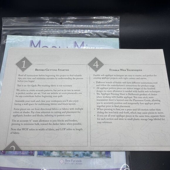 McKenna Ryan Meow Mix “Feline Frisky” Applique Quilt Sewing Pattern Uncut FF - Picture 5 of 6